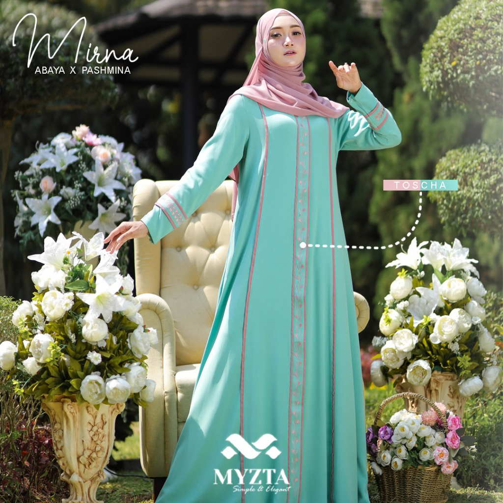 SET GAMIS SYARI MIRNA MYZTA ORIGINAL INAYA DRESS BAJU BUSANA MUSLIM WANITA DEWASA BUSUI SETELAN PASH