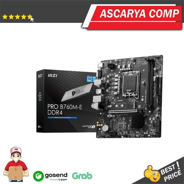 MSI PRO B760M-E DDR4 INTEL B760 LGA1700 MOTHERBOARD