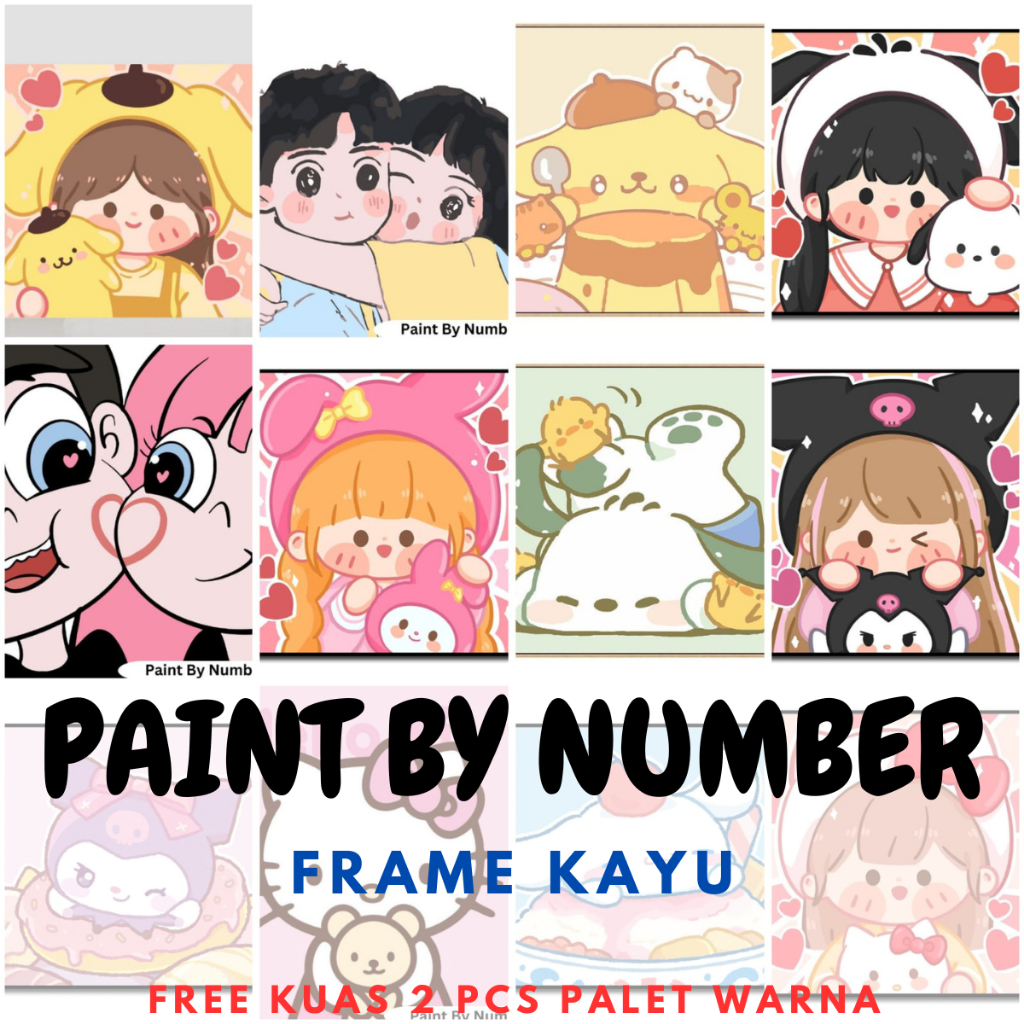 Paint By Number Kanvas Lukis Canvas DIY Painting PART 2