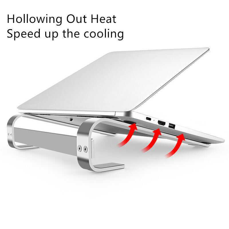 Laptop Stand Portable Base Aluminium Alloy 10-18 Inch Penyangga Laptop Desain Ergonomis Kuat Tahan Lama