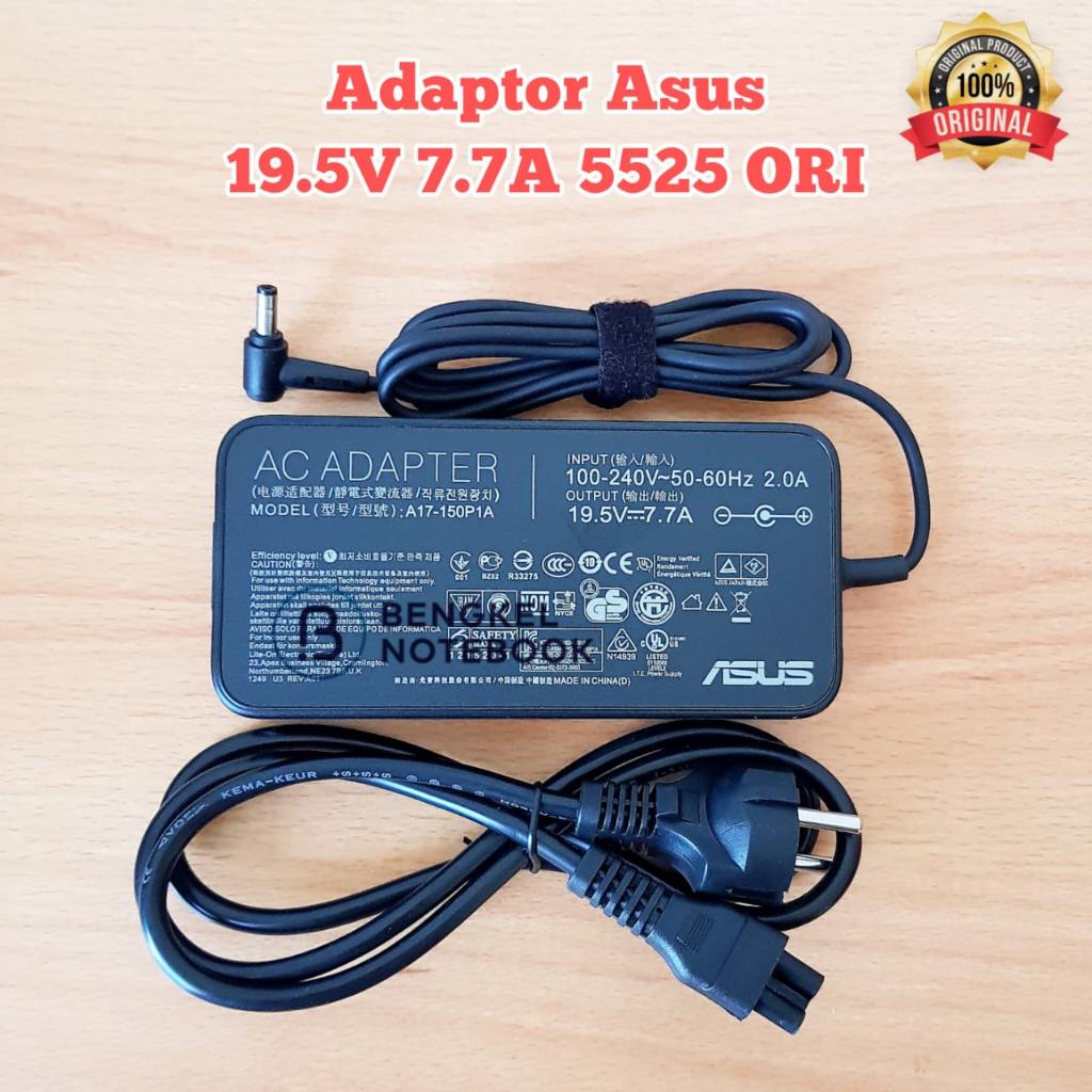 Adaptor Asus 19.5V 7.7A ORI 5525 Original