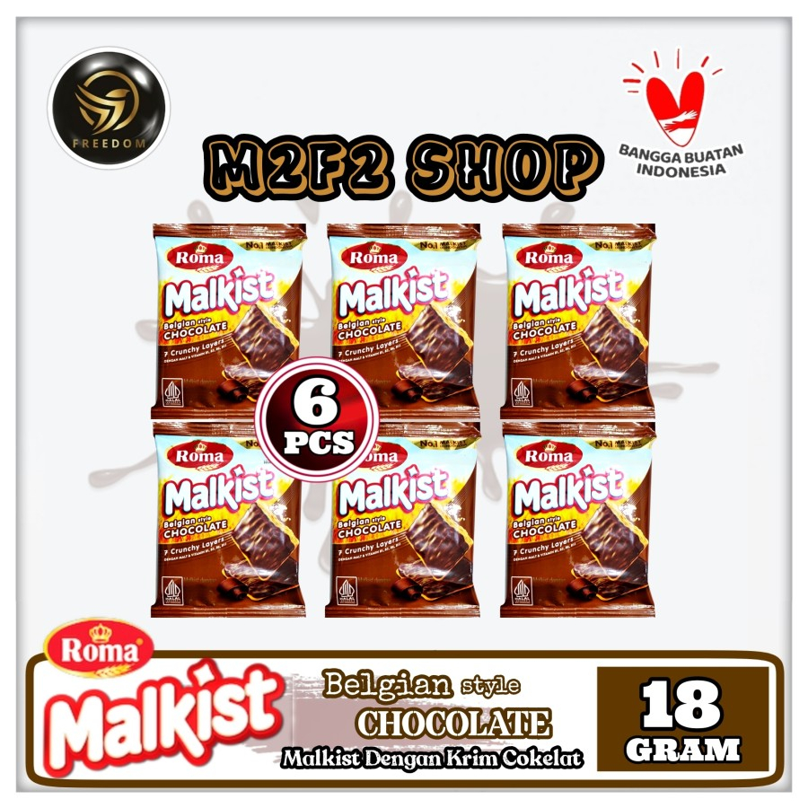 

Roma Biskuit Malkist Belgian Chocolate | Krim Cokelat - 18 gr (Kemasan 6 Pcs)