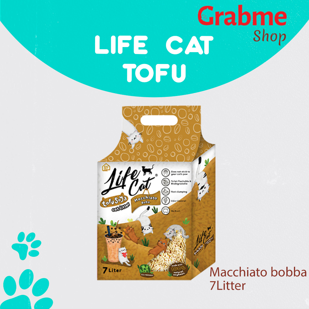 Pasir Kucing Gumpal Wangi Tofu LIFE CAT 7L 2,5Kg