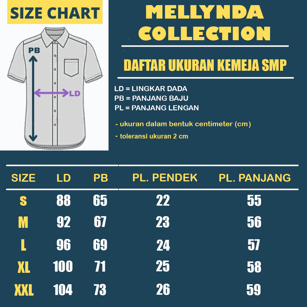 Seragam Sekolah SMP Lengan Pendek Panjang