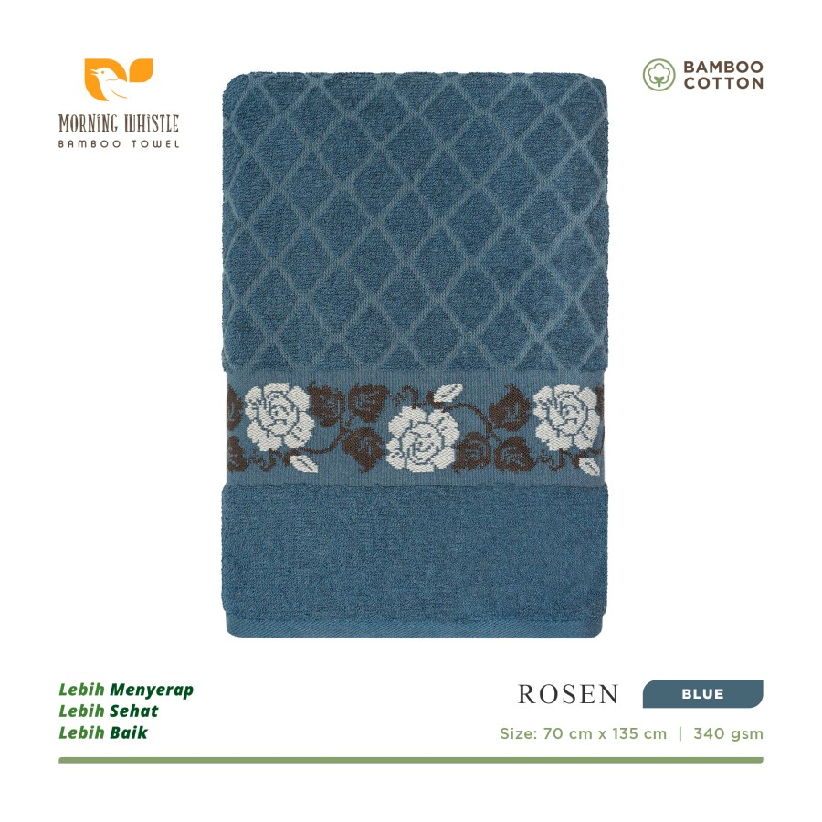 HANDUK MANDI TERRY PALMER SOFT COTTON MORNING WHISTLE ROSEN 70x135 CM HANDUK MANDI DEWASA