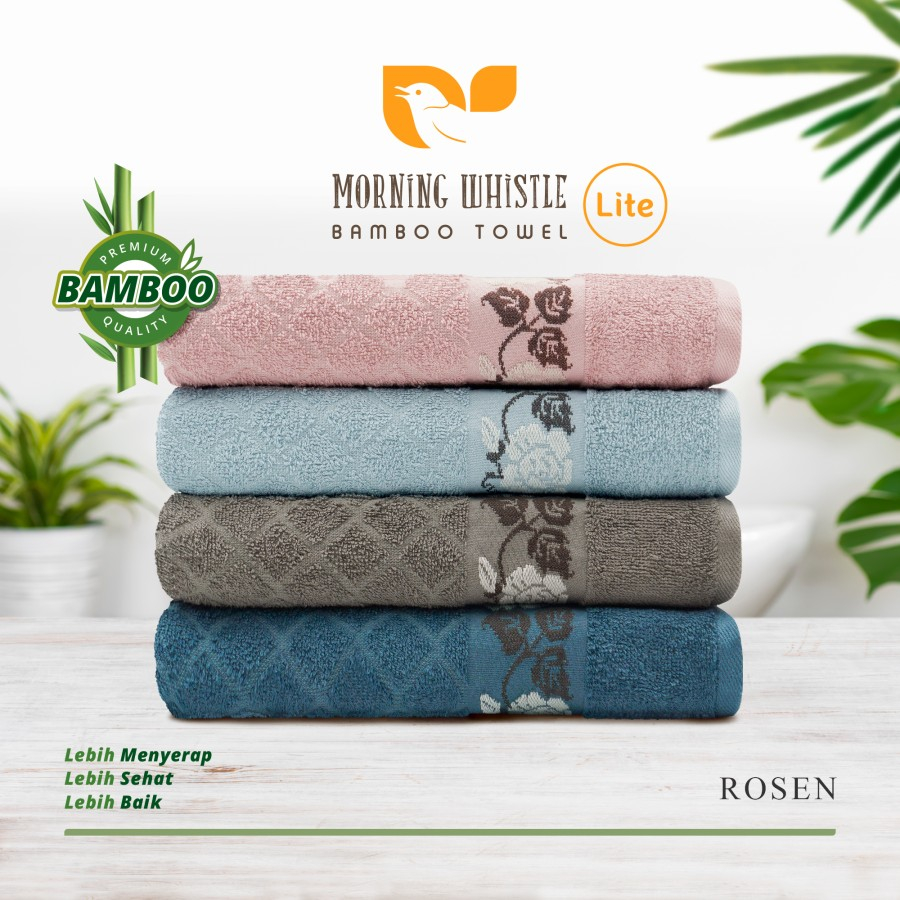 HANDUK MANDI TERRY PALMER SOFT COTTON MORNING WHISTLE ROSEN 70x135 CM HANDUK MANDI DEWASA