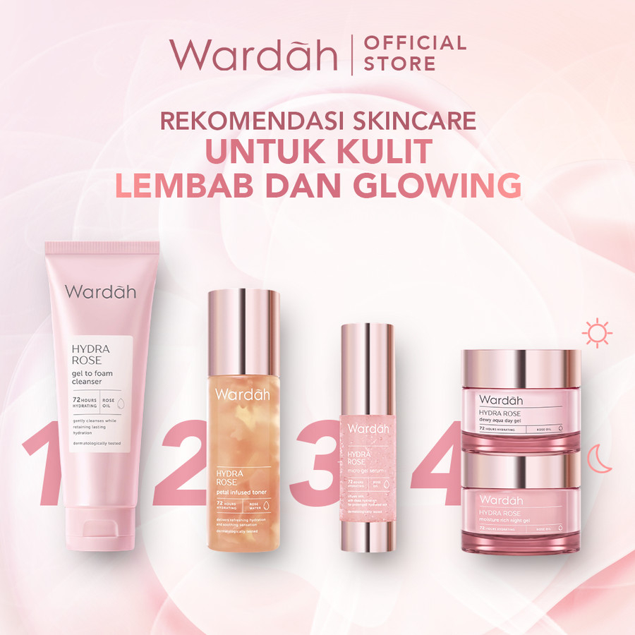 Wardah Hydra Rose Gel to Foaming Cleanser 100ml | Pembersih Wajah