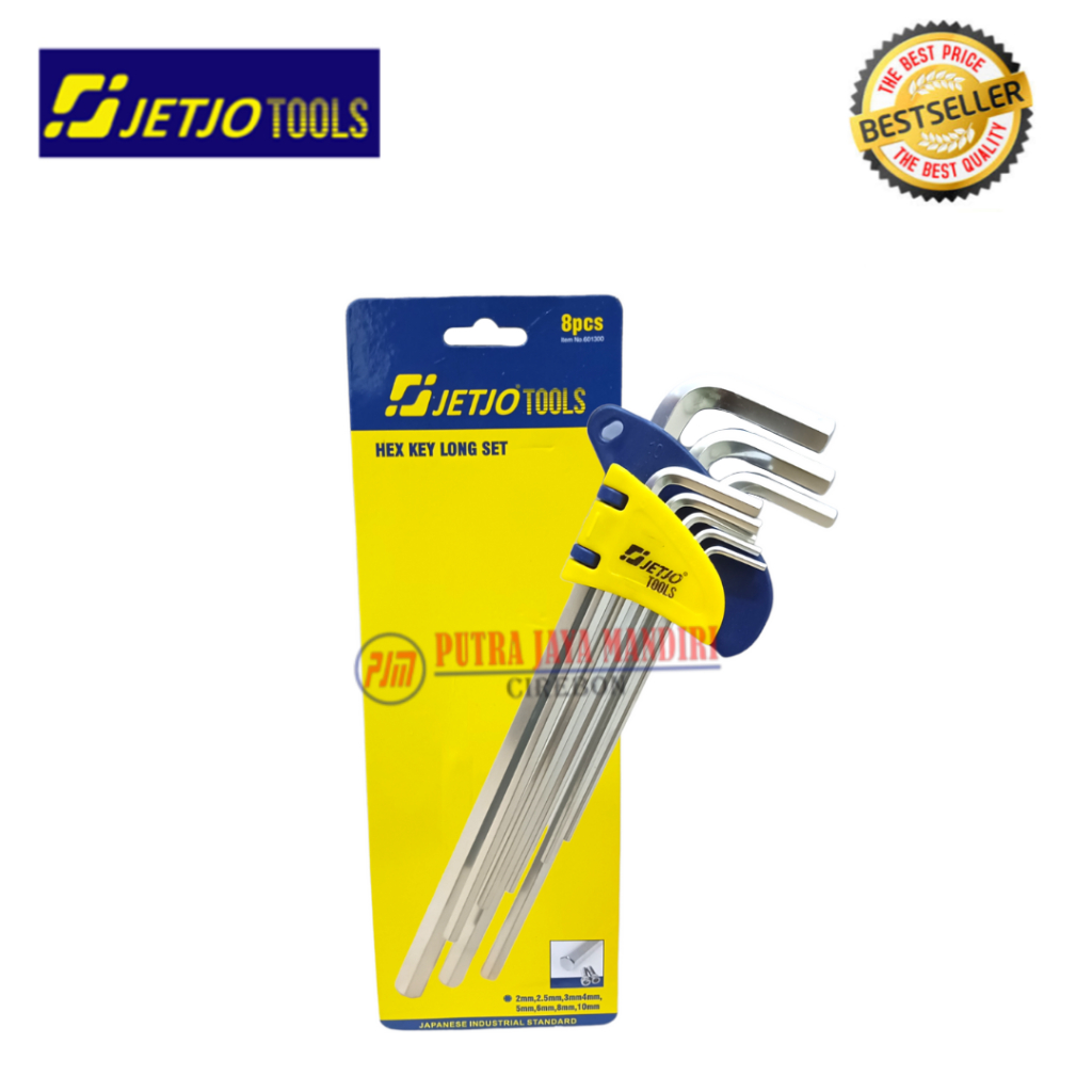 JETJO Kunci L Panjang Set 8 Pc / Kunci L Set Panjang 8Pc HEX KEY LONG SET