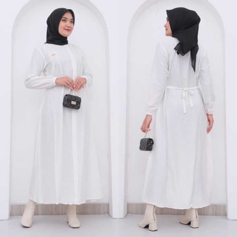 Gamis Polo Linen - Evalia Dress //JF1123