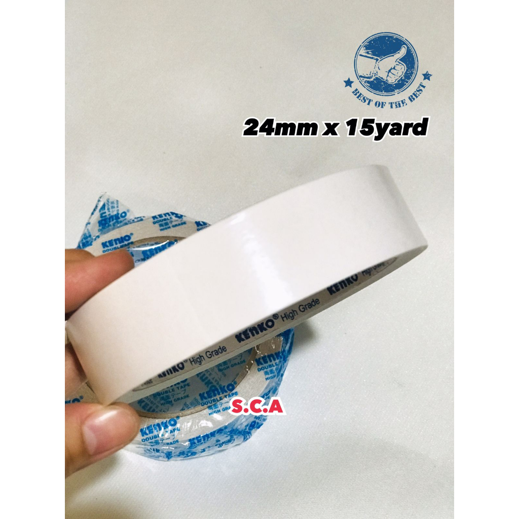 

Double Tape 1 inch KENKO Perekat Besar Inch (24mm x 15yard)
