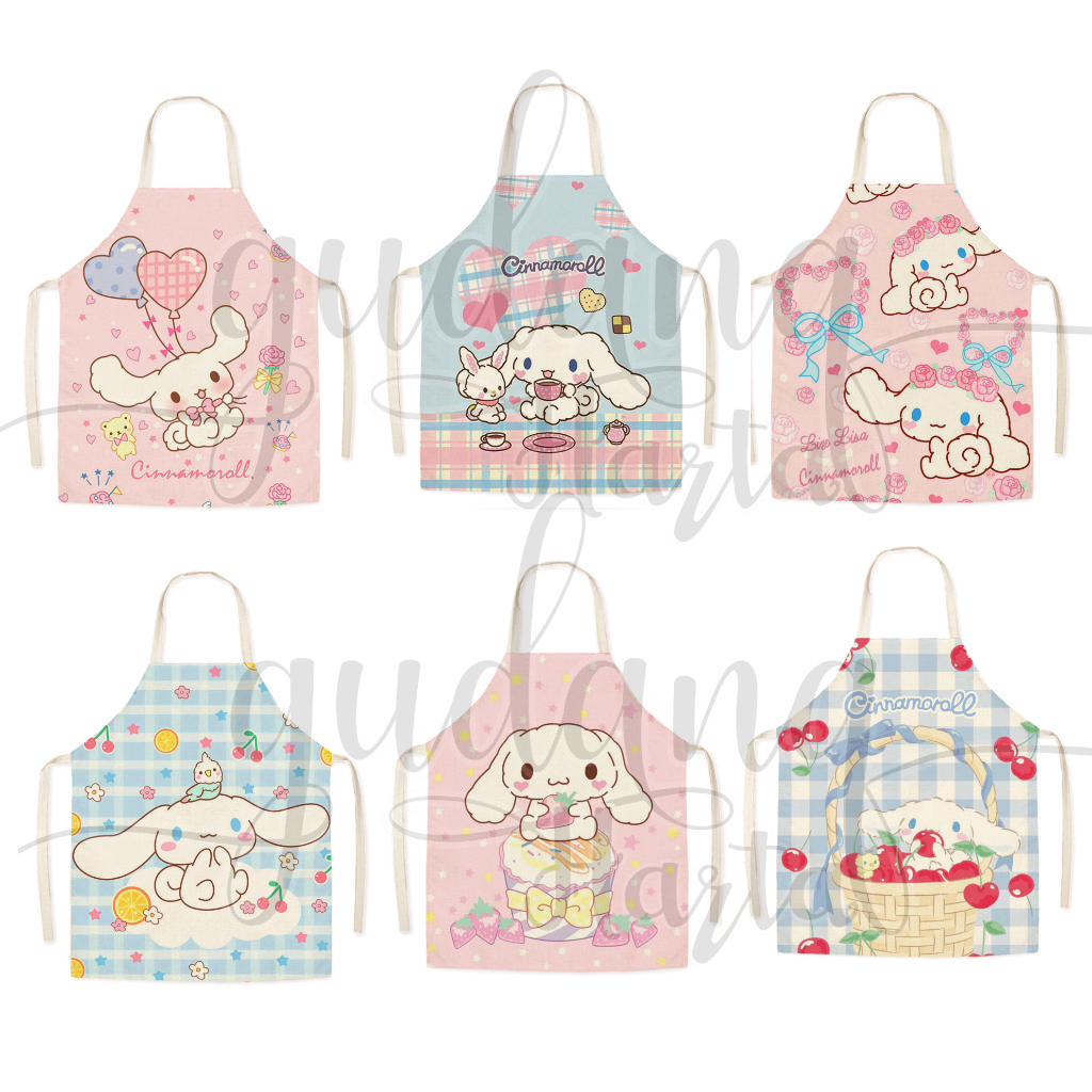 Apron Celemek Masak Anti Air Karakter Cinnamoroll Apron Waterproof Lucu GH 115002