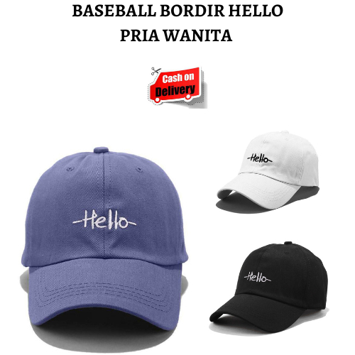 Topi Bordir Hello Remaja Dewasa Unisex