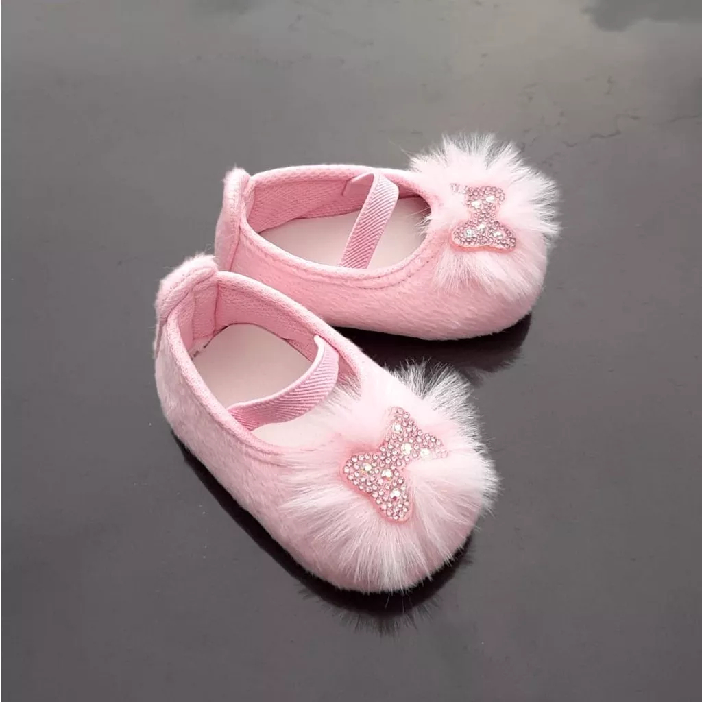 Sepatu Bayi Perempuan 0 12 Bulan Prewalker Murah Anti Slip Anak Balita Cewek Newbron Lucu Baby Shoes Girl Terbaru QUEEN