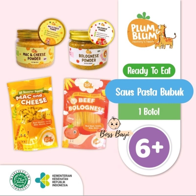 PLUM &amp; BLUM - Pasta BB Booster | Pasta Powder Mac &amp; Cheese / Bolognese MPASI