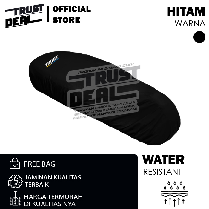 Sarung Jok Motor TRUST / Cover Jok Motor TRUST Murah anti air Waterproof Bahan TEBAL PREMIUM BEAT VARIO MIO RX KING SATRIA SONIC SCOOPY XRIDE AEROX SATRIA BEAT STREET NEX FINO