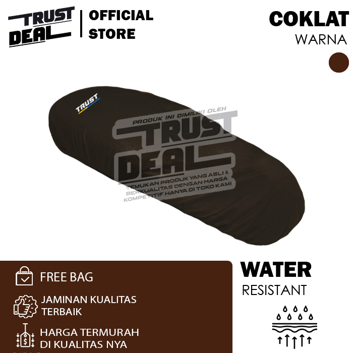 Sarung Jok Motor TRUST / Cover Jok Motor TRUST Murah anti air Waterproof Bahan TEBAL PREMIUM BEAT VARIO MIO RX KING SATRIA SONIC SCOOPY XRIDE AEROX SATRIA BEAT STREET NEX FINO