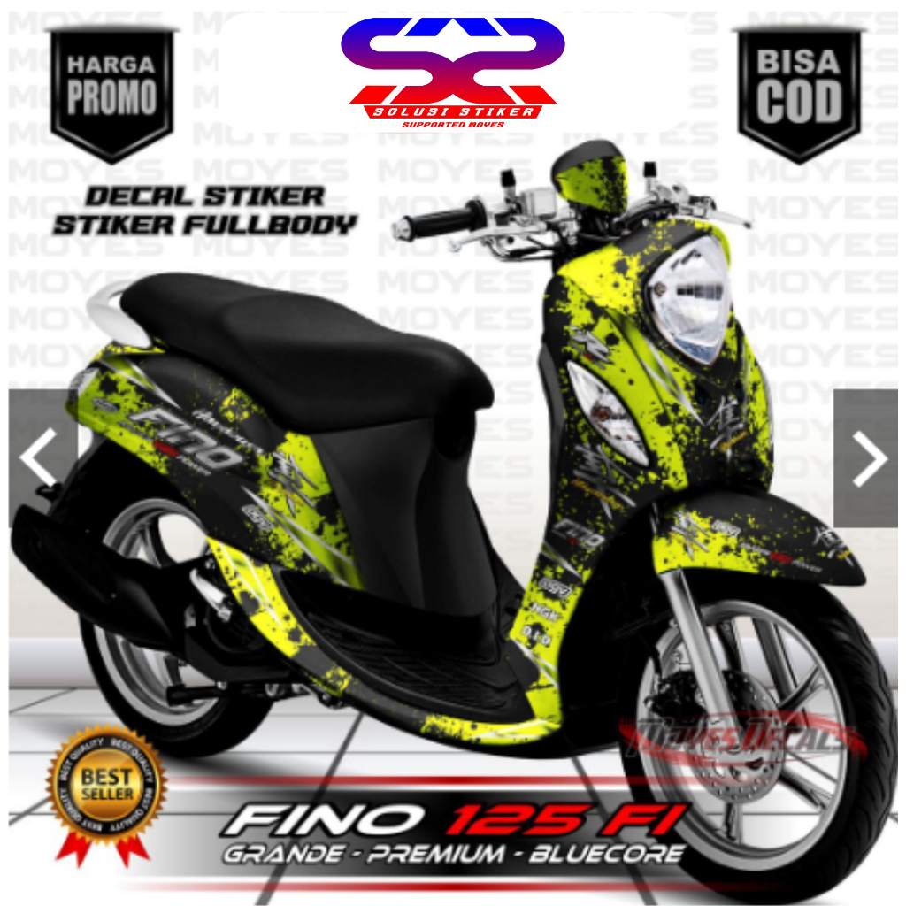 Stiker Decal Yamaha Fino 125 Fi Motif Racing Keren Decal Fino fullbody