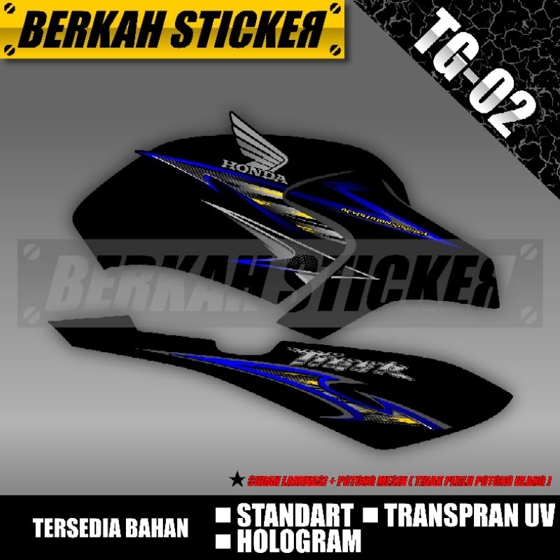 STRIPING CUSTOM TIGER HOLOGRAM TRANSPRAN UV KODE TG-02