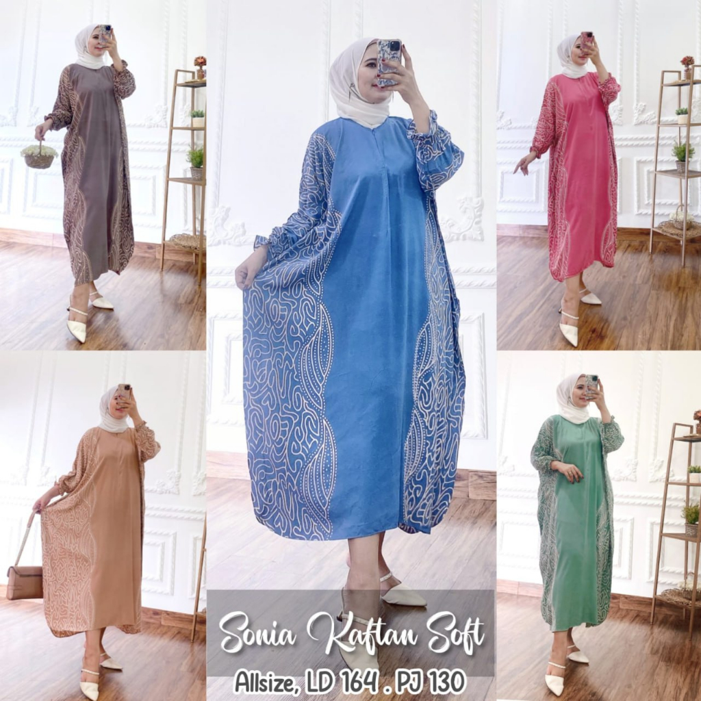 Kaftan Sonia Lengan Panjang// Kaftan Model terbaru