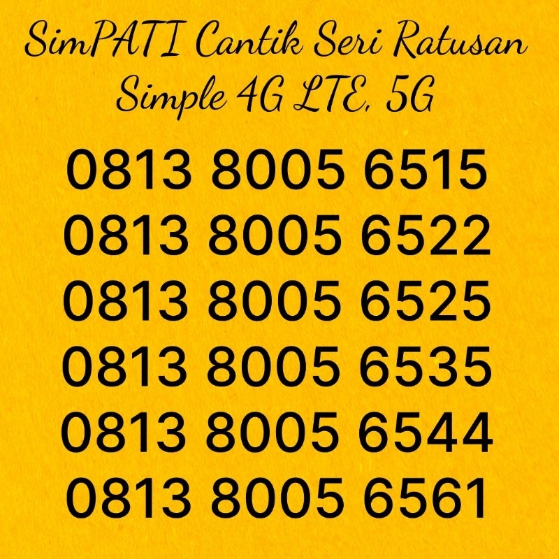 Nomor cantik simpati nomor cantik telkomsel