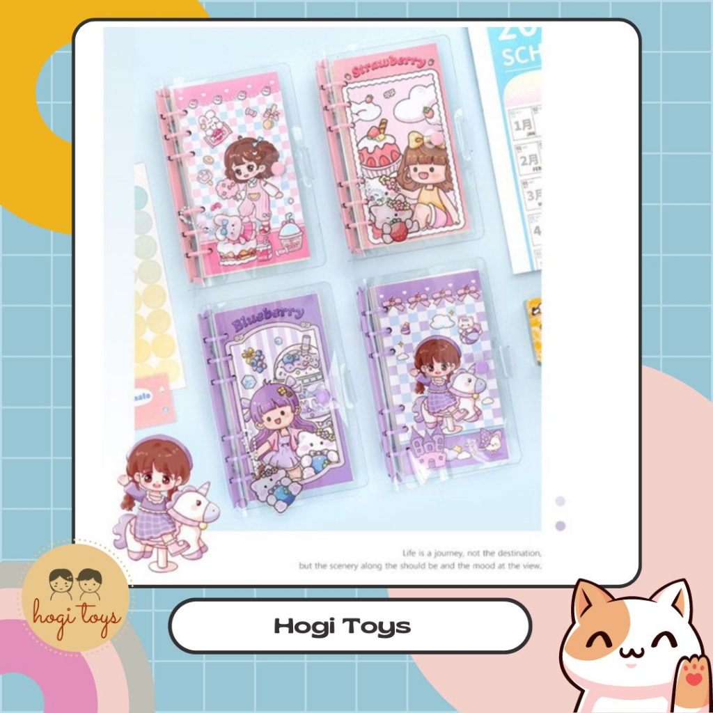 

Binder Lucu Buku Notebook Sanrio Jurnal Kit Kartun Buku Catatan Isi Ulang Loose Leaf Murah