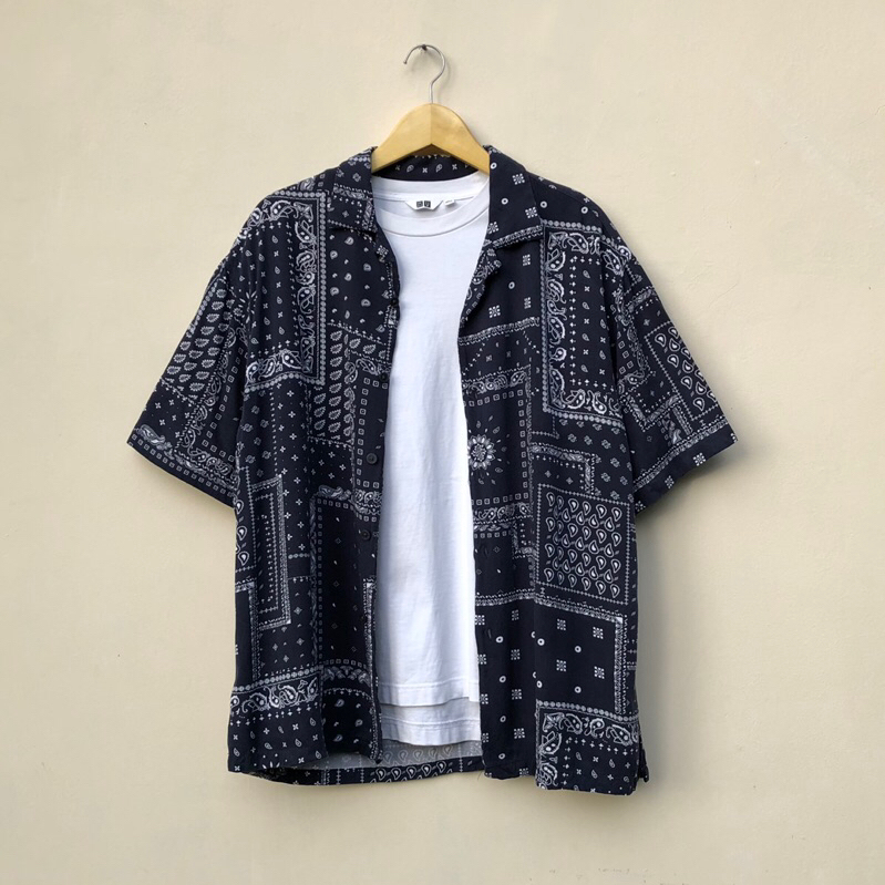 SPAO PAISLEY BANDANA OPEN COLLAR SHIRT