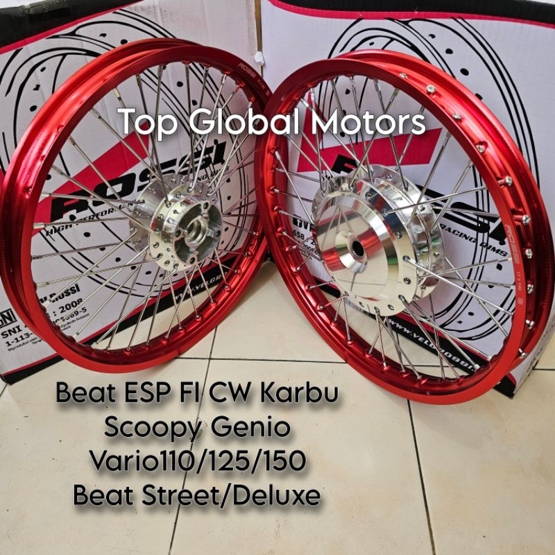 VELG BEAT SCOOPY VARIO125/150 RING 17 MEREK ROSSI SEPASANG ORIGINAL