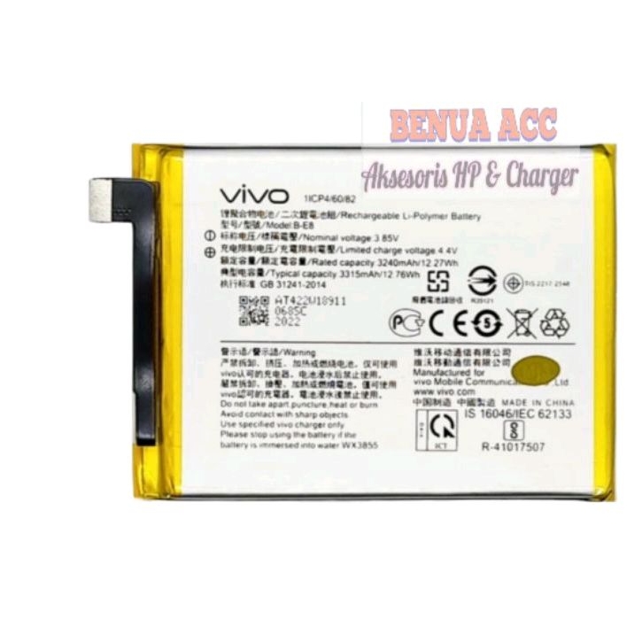 Baterai Batre Battery Vivo V11 V11i B-E8