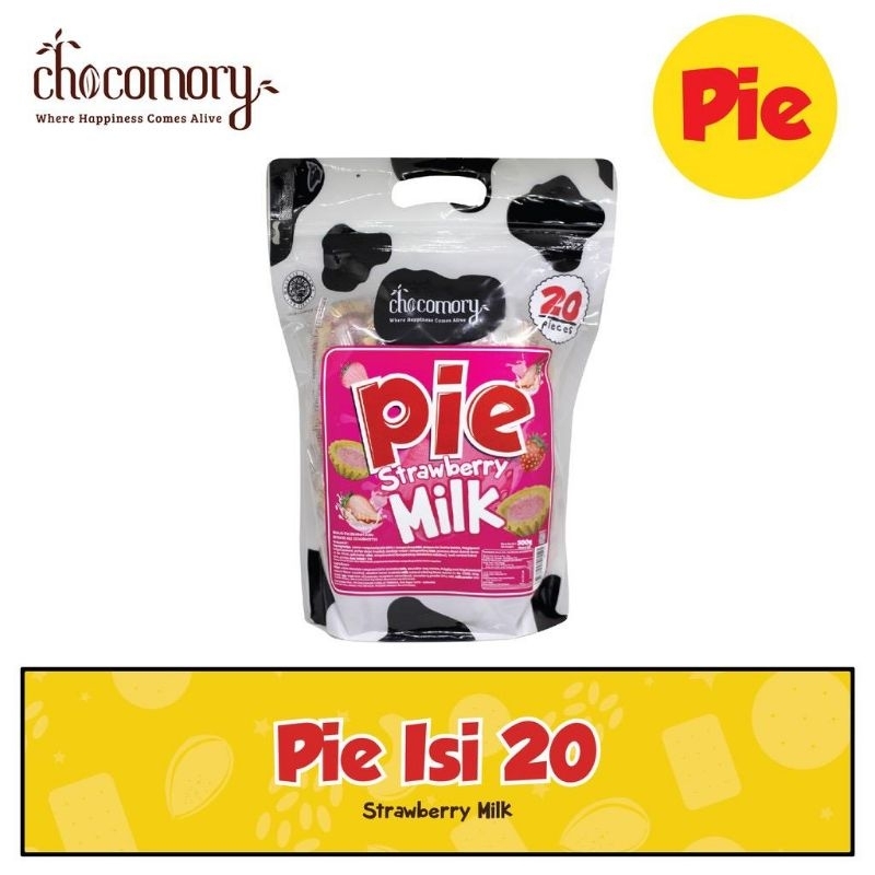 Chocomory Pie isi 20 (Chocolate, Cookies n Cream, Strawberry Pie)