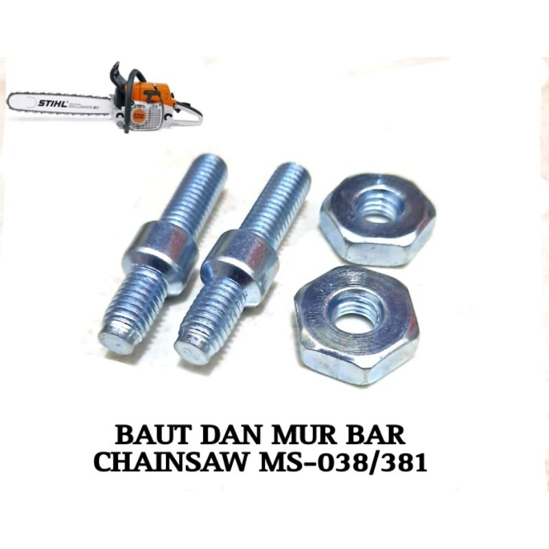 Baut Bar Dan Mur Bar Chainsaw Kecil Type 038/381