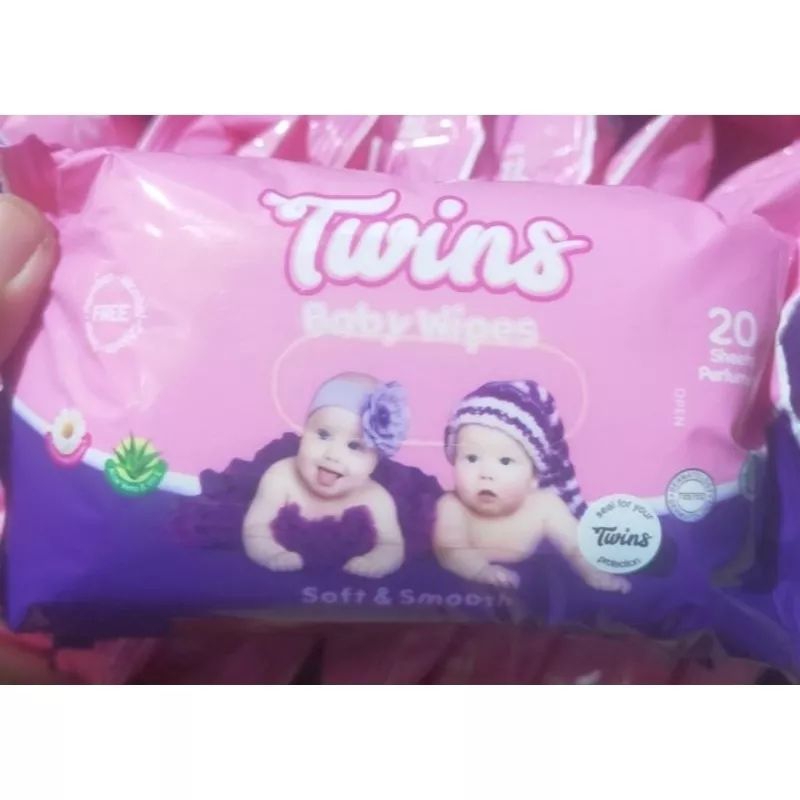 Tisu basah twins isi 20 shet , termurah