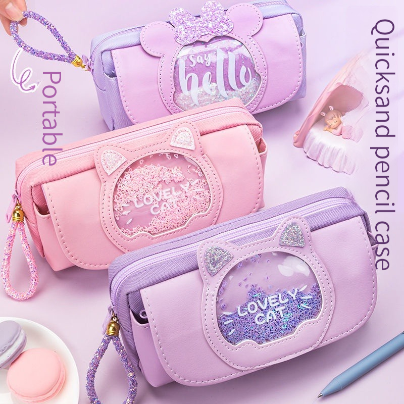 

Korea style big pencil box organizer bag kotak pensil besar muat banyak pensil case premium