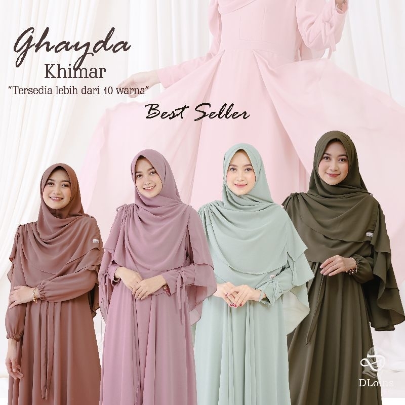 Pre Order ghayda khimar / khimar syari 2 layer