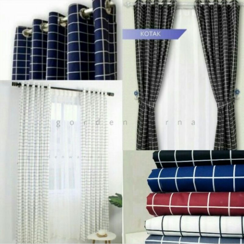 gorden pintu gorden jendela gorden katun smokring