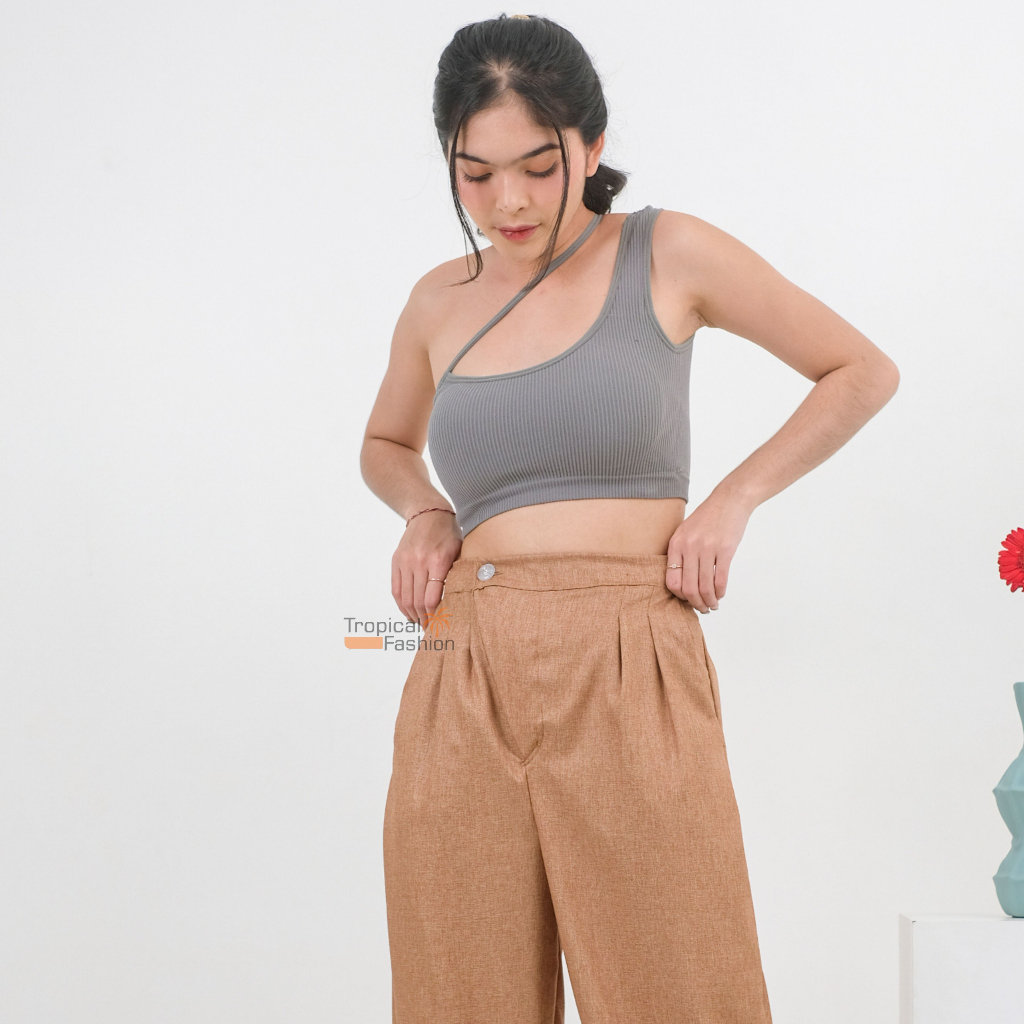 Celana Wanita Kulot Essy Pants Korea Highwaist Polos Loose Cullote Pants