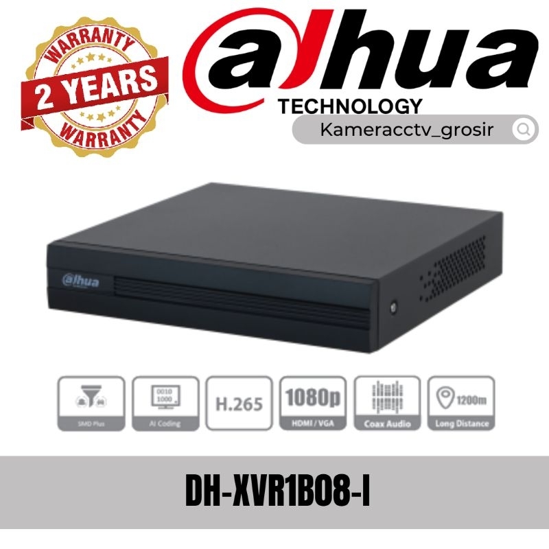 DVR 5IN1 DAHUA 8CH 2MP XVR1B08-I 1HDD H.265+ WIZSENSE COOPER