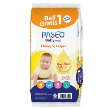 Paseo Baby Wipes Tissue Basah Bayi Paseo 50sheet BUY 1 GET 1