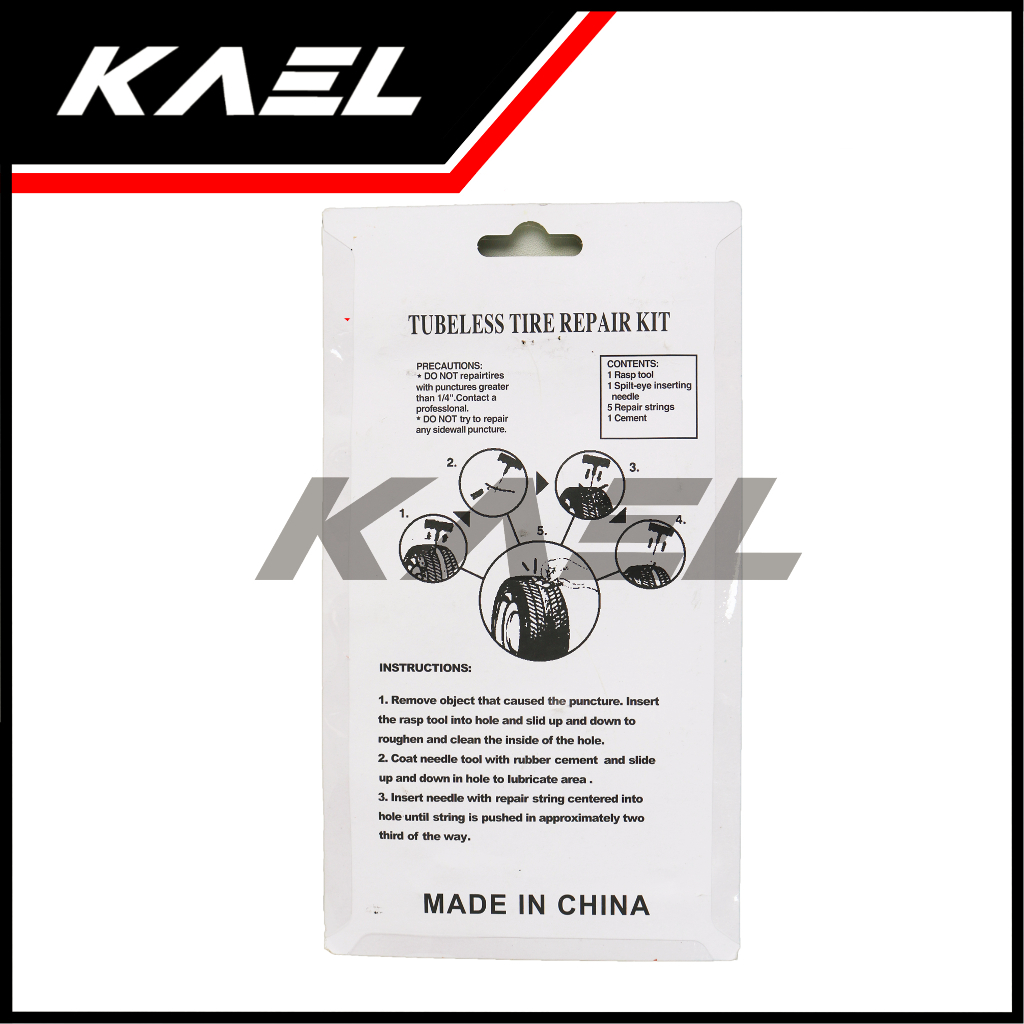 Alat Tambal Ban Tubeless Motor Mobil Sepeda Tire Repair Kit Tools Tool Penambal Tubeles Tubles Tubless