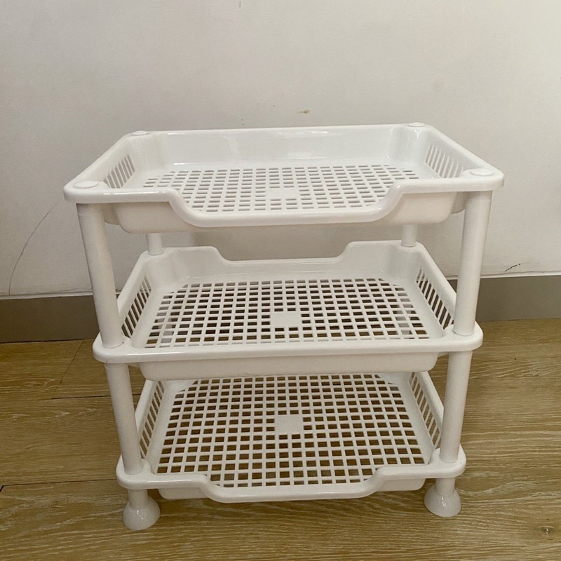 Rak 3 Susun Serbaguna Estetik Putih