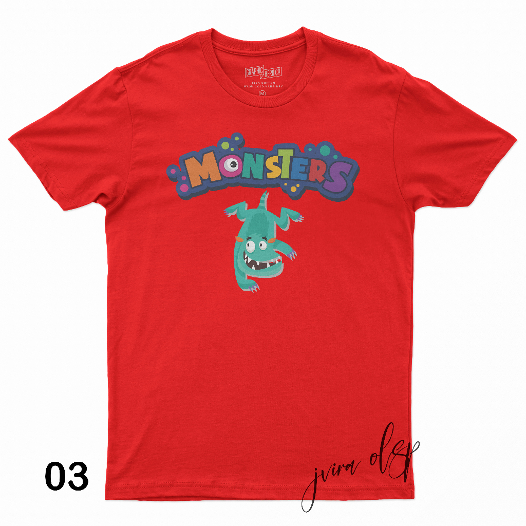kaos anak monster ink / kaos oblong anak kararter monster ink / baju anak / kaos oblong