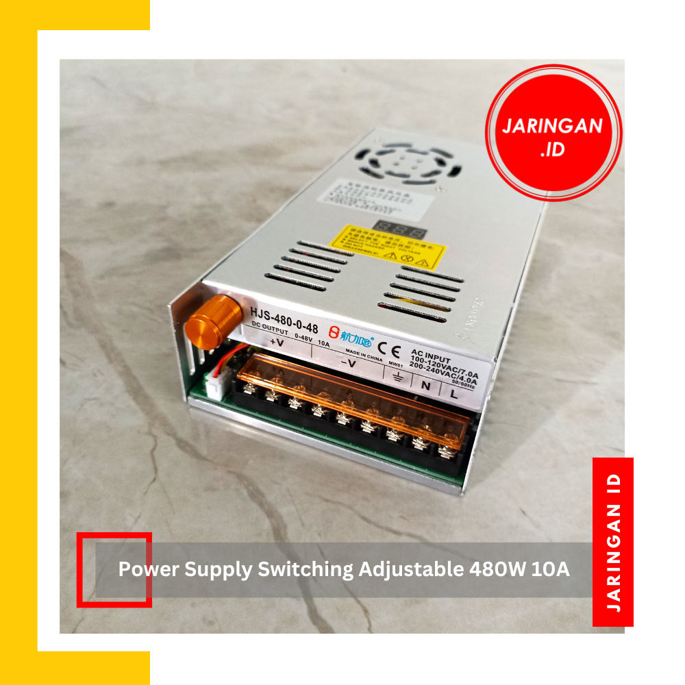 Power Supply Switching Adjustable 480W 10A