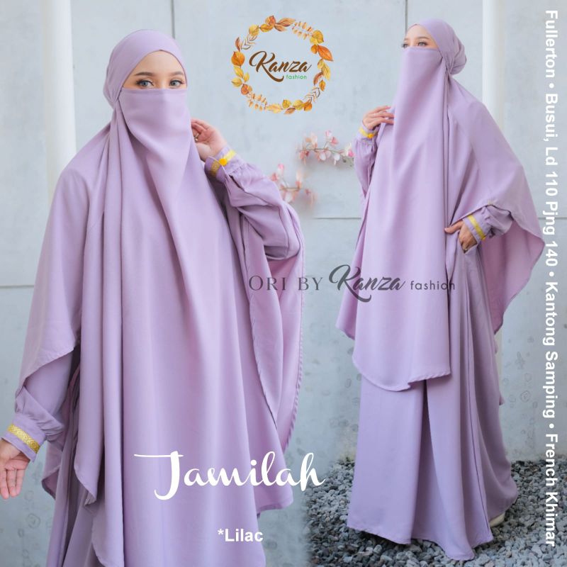 [Dheesty] Gamis Ungu Set Khimar Gamis Purple Lilac Lavender