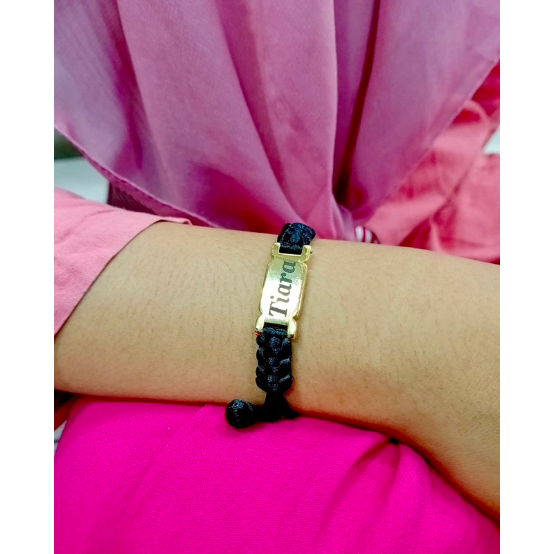 gelang nama titanium anti luntur pesan sesuai keinginan mu