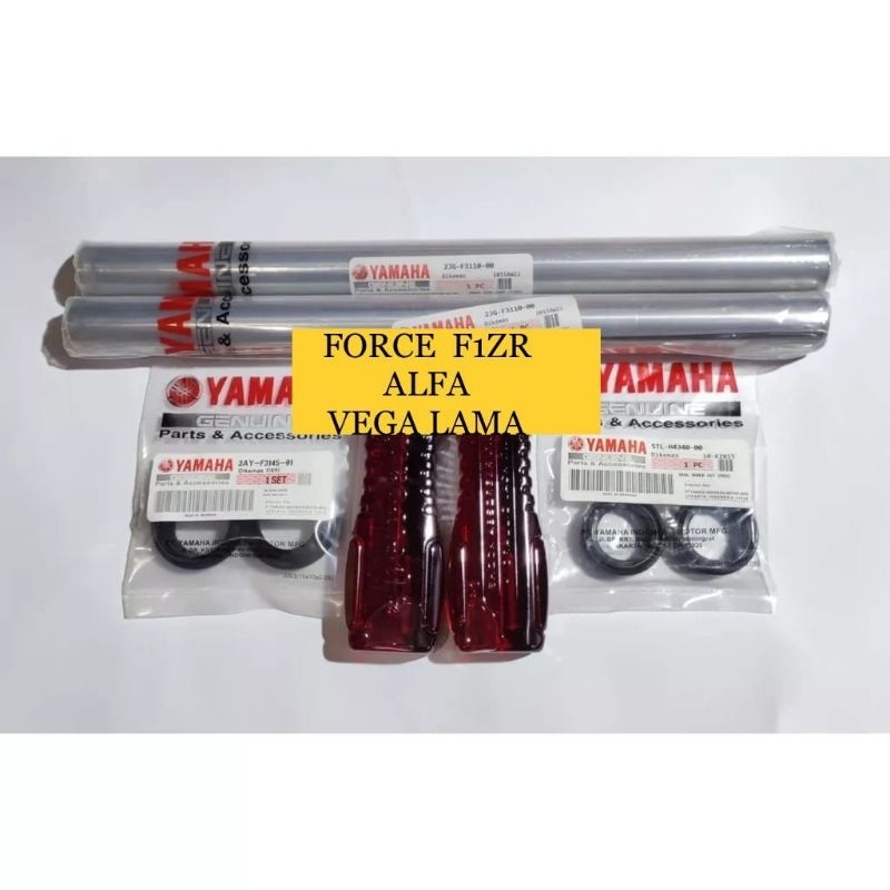 PAKET AS SHOCK SOK DEPAN FORCE 1 ZR F1ZR VEGA LAMA ALFA FORCE ONE WAN SET OIL SEAL SOK YAMAHA