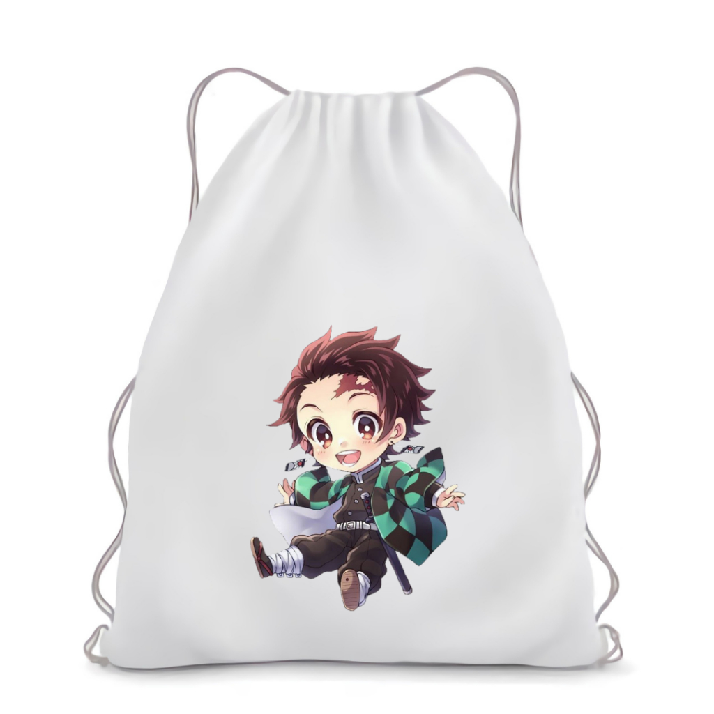 BISA CUSTOM SATUAN Stringbag Sublim Printing Anime Dragon Slayer Drawstring string bag ransel serut tas jepang merchandise sekolah kuliah kampus viral || Kiiyoomii ||