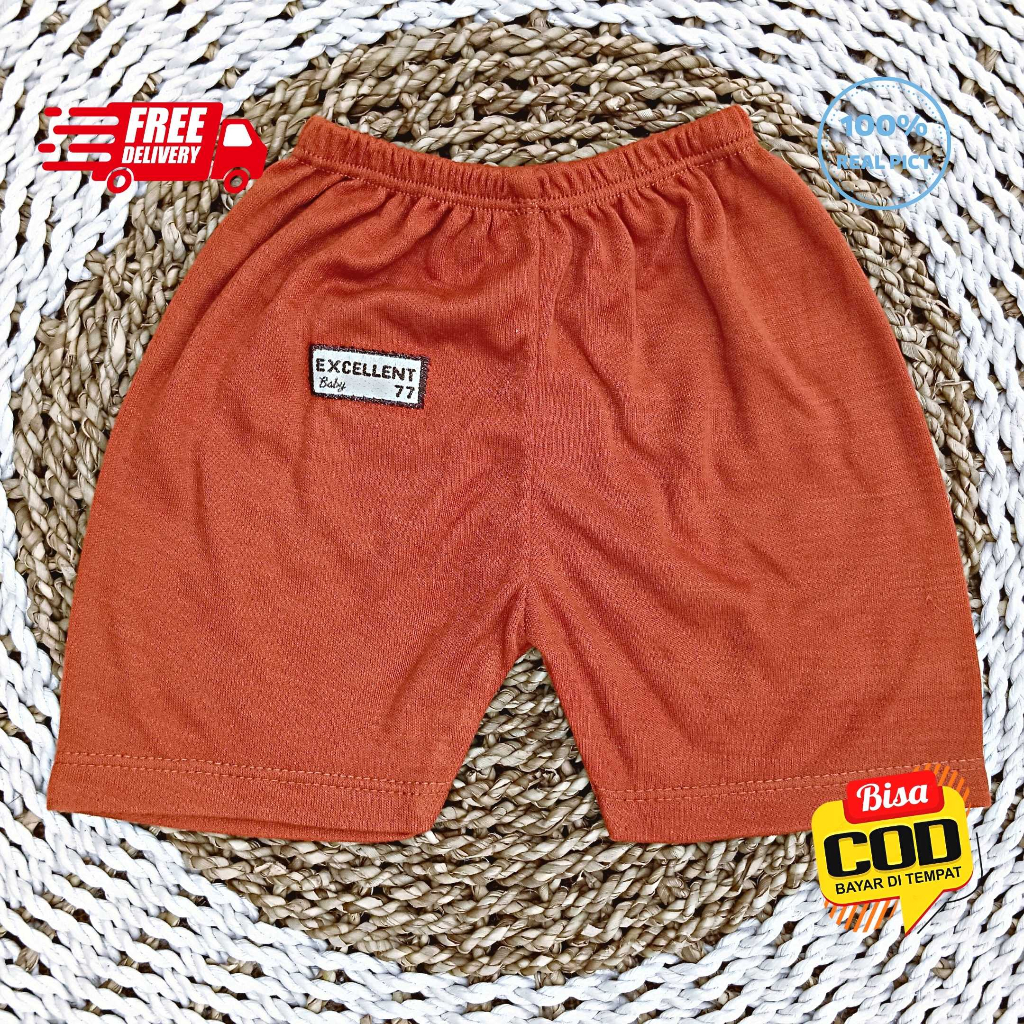 Celana Pendek Bayi Size 0 - 3 Bulan merk SNI EXCELLENT 77 - EARTH SERIES COLOR