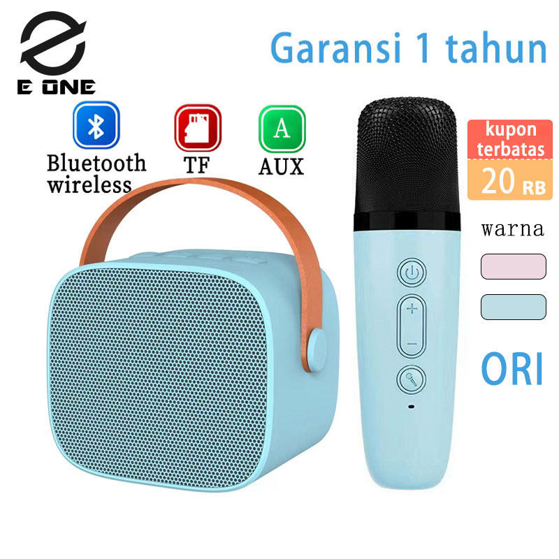 E ONE speaker karaoke bluetooth mini ori full bass portable wireless (Dapat terhubung ke HP/TV) - Garansi 1 tahun