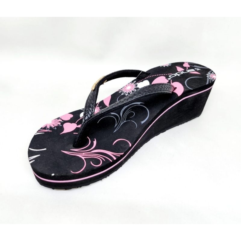 ANDO KEIKO - SANDAL WEDGES JEPIT SPON WANITA DEWASA MERK ANDO ORIGINAL