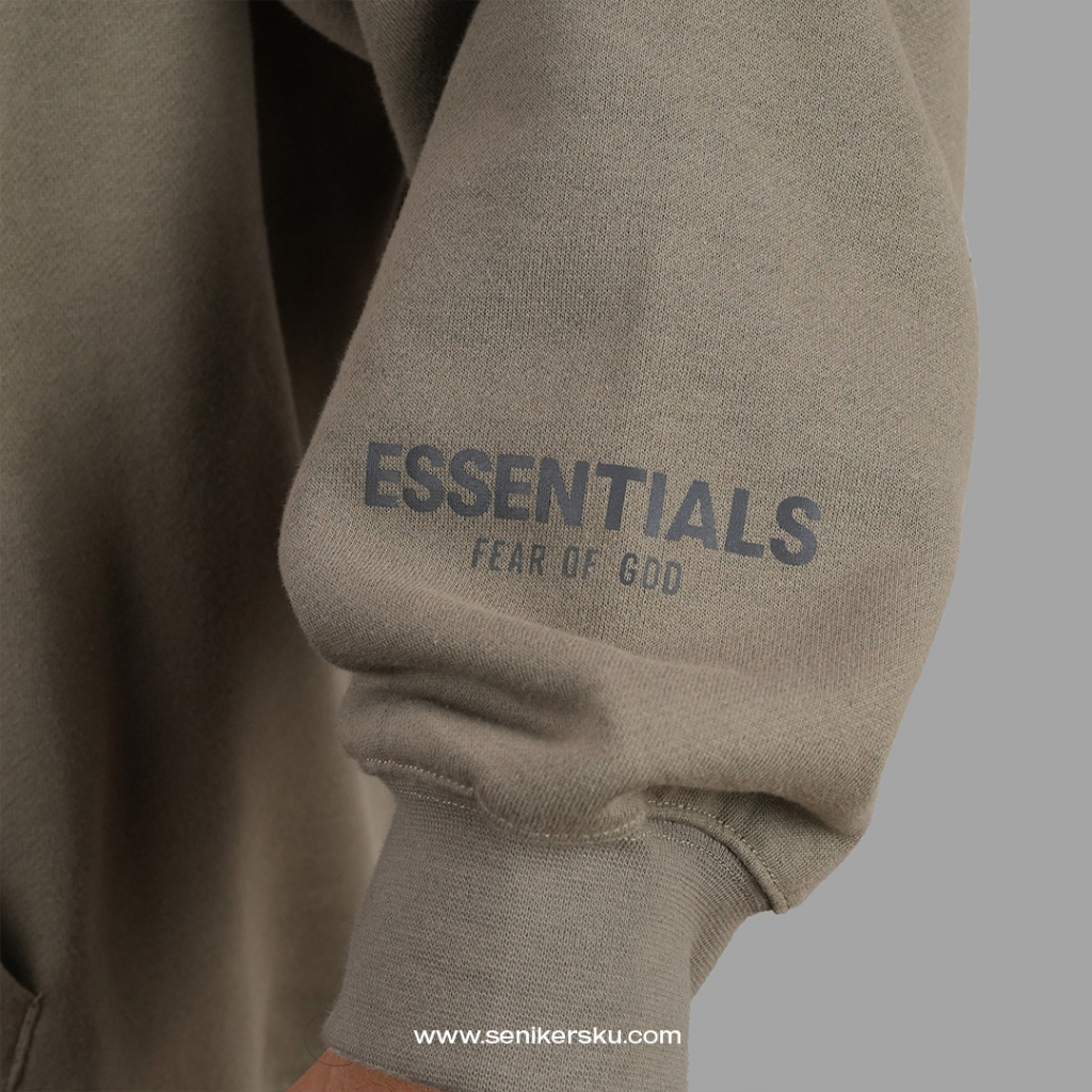 Essentials FOG 3D Silicon Applique Hoodie Cement