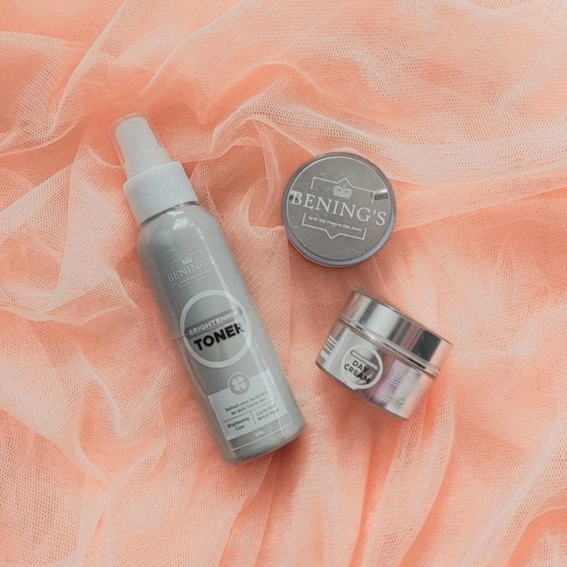 Preloved Benings Skincare Indonesia / Cream Benings / Toner Benings / Bening Paket Brightening /BB W